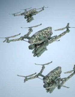 Camo-Cool Military Styles for War Drone in Daz Studio and Poser