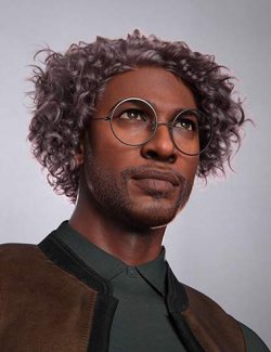 dForce AK Wise Hair for Genesis 9, 8, and 8.1 Male