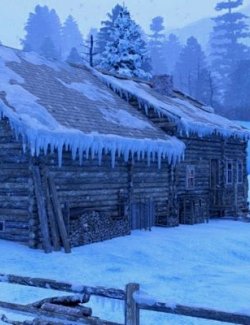 Winter Cabin for DAZ