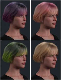 dForce Strand-Based Autumn Style Bob Hair for Genesis 9 and 8 Female