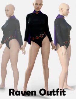 Raven Cosplay Outfit for Genesis 8 Female