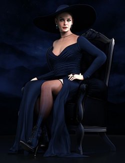 Elegant Gothic Outfit for Genesis 9 Feminine