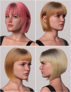 dForce Strand-Based Classic Bob 2 Hair for Genesis 9 and 8 Female