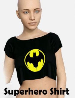 Superhero Shirt With Different Logos for Genesis 8 Female