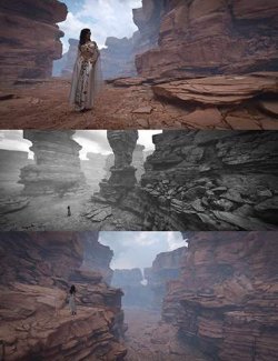 34 HDRIs Canyon Cloudy