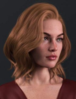 Voluminous Wavy Bob Style Hair Card-Based Version for Genesis 9 and 8 Female