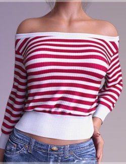 Knitted for dForce Off Shoulder Mini Sweater