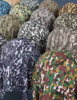 DD PBR Camo Fabric Shaders for Iray