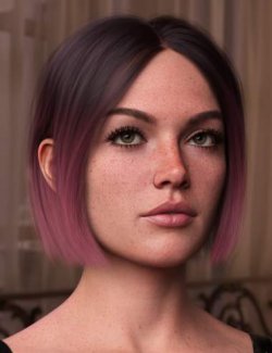 Sleek Mid Part Bob Hair Card-Based Version for Genesis 9 and 8 Female