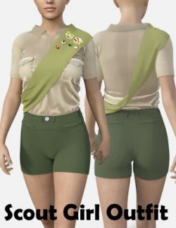 Scout Girl Uniform for Genesis 8 Female