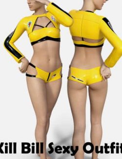 Kill Bill Sexy Outfit for Genesis 8 Female