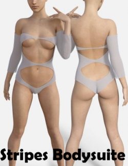 Stripes Bodysuite With Arm Deco for Genesis 8 Female