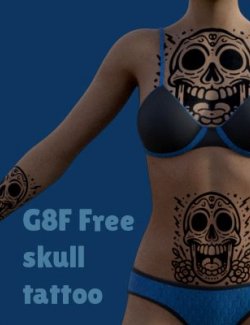 G8F Free Skull Tattoo