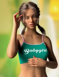 RQL-dForce Babygirl Embroidery Crop Top for G8F & G8.1F