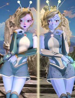 Galaxy Alien Outfit and Shape for Genesis 9 and Genesis 9 Toon