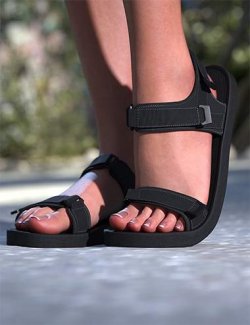 CW Darcy Flat Sandals for Genesis 9 and 8