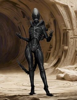 Xenomorphs Female, Space Jockey for Poser11+ DAZ3D