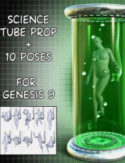 Science Tube Prop With 10 Poses for Genesis 9