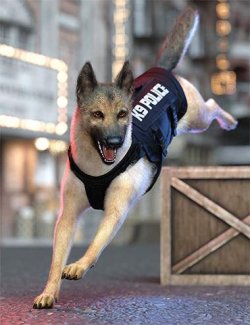 K9 Unit Poses for German Shepherd