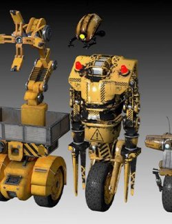 Robot Droid Drone Worker Daz3D