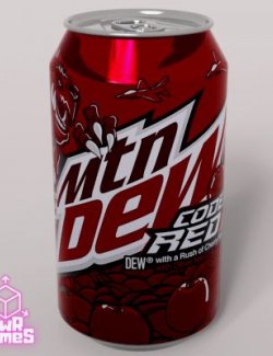 Mountain Dew Code Red- Soda Can Material