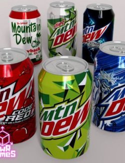 Soda Can Asset + Mountain Dew Flavors Collection