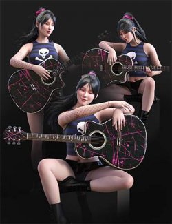 LA Acoustic Guitar Poses for Genesis 8 & 9