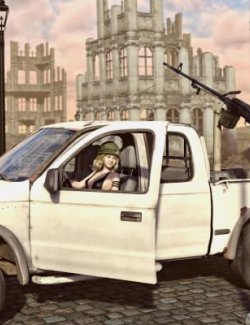 Pickup Truck With Pk for Daz3D