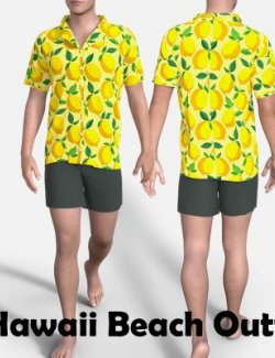 Hawaii Beach Outfit for Genesis 8 Male