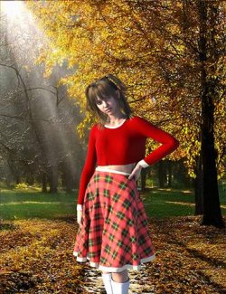 AP dForce Autumn Long-Sleeve Dress for Genesis 9