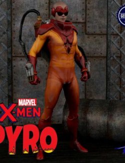 Marvel Pyro Outfit for Genesis 8 Male