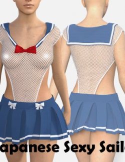 Japanese Sexy Sailor Outfit for Genesis 8 Female