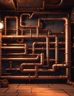 Steampunk Pipes Backgrounds