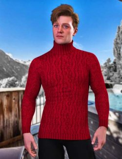 JMR dForce Oto Turtleneck Sweater for Genesis 9 and 8 Males