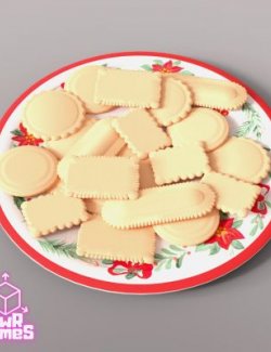 English Biscuits + Christmas Plate