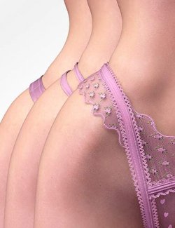 X-Fashion Panties Underwear Set for Genesis 8 and Genesis 9