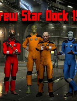 Crew Star Dock, Low Poly Compatible DAZ3D and Poser