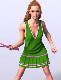 dForce Tennis Style Dress for Genesis 9, 8, and 8.1