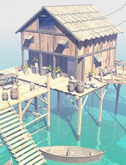 Floating village for Daz Studio