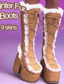 Demonia Winter Fur Boots for Genesis 9