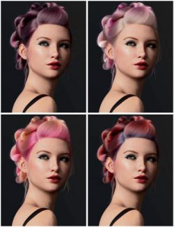 dForce Strand-Based Burlesque Style Updo Hair Color Expansion