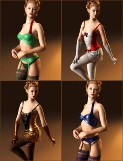 Style Expansion for dForce Multi-Style Burlesque Outfit for Genesis 9