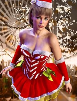 X-Fashion Chilling Christmas Outfit for Genesis 8 and Genesis 9 Feminine