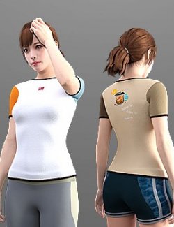 Casual series graffiti tops 01 for Genesis 8 and 8.1 Female