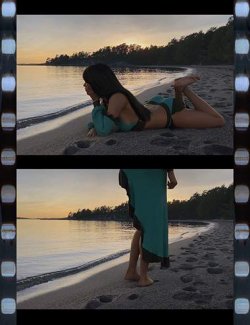 Video Backgrounds - Beach Sunset - Clip 01