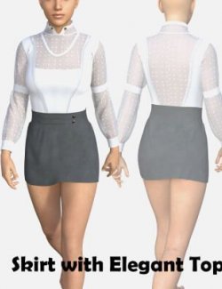 Skirt With Elegant Top for Genesis 8 Female