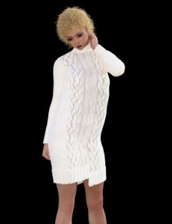 Turtleneck Wool Dress for G8F