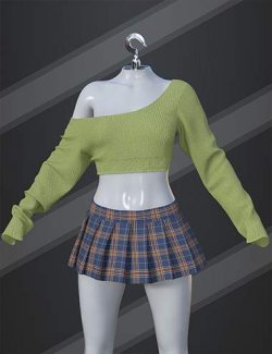 dForce SU Sexy Sweater Set for Genesis 9, 8.1, and 8 Female