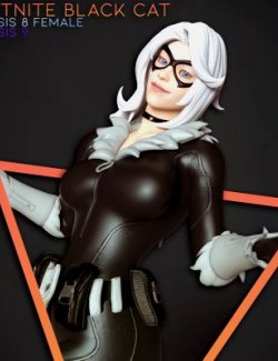 Fortnite Black Cat for Genesis 8 and 9