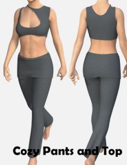 Cozy Pants With Sexy Top for Genesis 8 Female